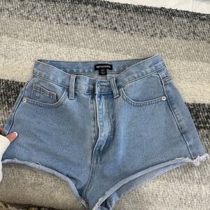 PrettyLittleThing Women's Blue Denim Shorts